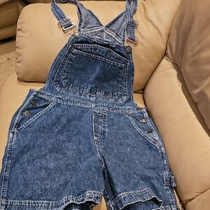 Bill Blass Blue Denim Short Bibs